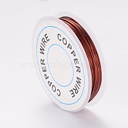 Round Copper Jewelry Wire, Saddle Brown, 20 Gauge, 0.8mm, about 9.84 Feet(3m)/roll(X-CWIR-CW0.8mm-10)