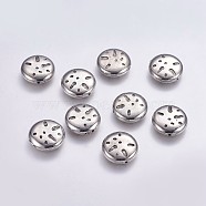 CCB Plastic Beads, Flat Round, Antique Silver, 20.5x6mm, Hole: 1mm(CCB-G006-200AS)