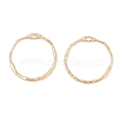 Brass Open Back Bezel Pendants, Ring, Real 14K Gold Plated, 21.5x21x1mm, Hole: 3x1.6mm(KK-N256-01B-G)