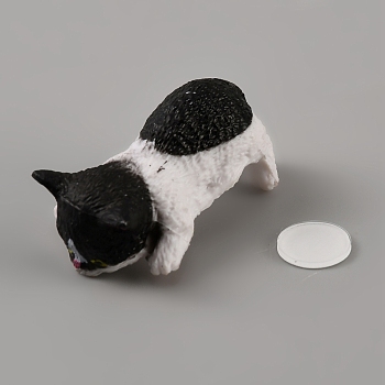 PVC Cat Display Decorations, for Home Office Desk Decoration, Black, 37x22x20mm