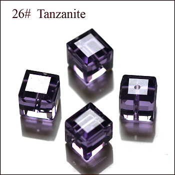 Imitation Austrian Crystal Beads, Grade AAA, Faceted, Cube, DarkSlate Blue, 5~5.5x5~5.5x5~5.5mm(size within the error range of 0.5~1mm), Hole: 0.7~0.9mm