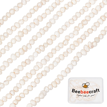 2 Strands Natural Cultured Freshwater Pearl Beads Strands, Potato, Beige, 1.5~2x1.5~2x1.5~2mm, Hole: 0.5mm, about 155~158pcs/strand, 14.13~14.25 inch(35.9~36.2cm)