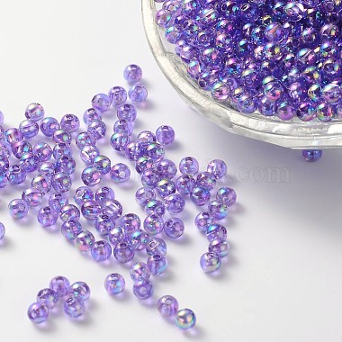 6mm MediumOrchid Round Acrylic Beads