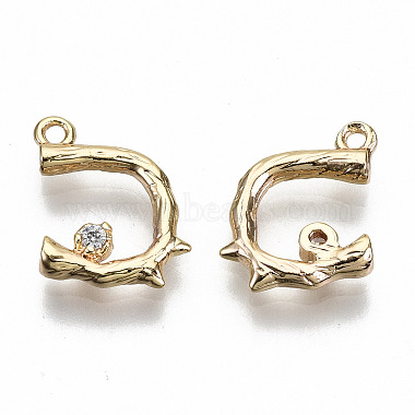 Brass Micro Clear Cubic Zirconia Charms(KK-N231-171-NF)-2
