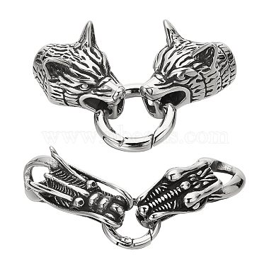 Antique Silver 304 Stainless Steel Clasps