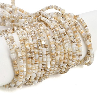 Wheat Rondelle Freshwater Shell Beads