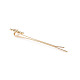 Brass Pave Clear Cubic Zirconia Hair Bobby Pin Findings(KK-S356-649-NF)-3