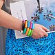 Candy Color Chunky Curved Tube Acrylic Beads Stretch Bracelets Set for Women(BJEW-SW00015)-7