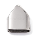 Tarnish Resistant 304 Stainless Steel Cord Ends, Manual Polishing, End Caps, Stainless Steel Color, 23x22.5mm, Hole: 5.5x4.5mm, Inner Diameter: 20x10mm(STAS-K220-01D-P)