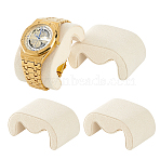Velveteen Cloth Bracelet/Watch Pillow Jewelry Displays, M Shape, Beige, 7.35x4.75x3.55cm(FIND-WH0173-239A)