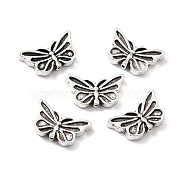 Alloy Beads, Butterfly, Antique Silver, 9.5x16x2.5mm, Hole: 1mm(PALLOY-C154-26AS)