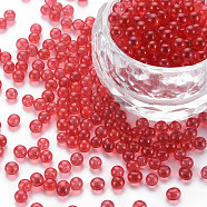 DIY 3D Nail Art Decoration Mini Glass Beads, Tiny Caviar Nail Beads, AB Color Plated, Round, Crimson, 3.5mm, about 450g/bag(MRMJ-N028-001B-B04)