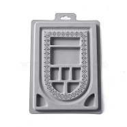 Resin Flocking Bead Design Boards, for Necklace Making, Light Grey, 23.1x15.8x1.2cm(TOOL-WH0039-42)