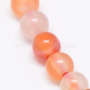 Natural Carnelian Beads Strands, Round, 4mm, Hole: 1mm, about 95pcs/strand, 14.8 inch(G-N0006-4mm-17)