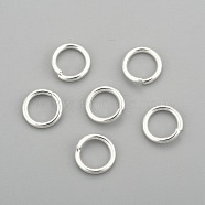 304 Stainless Steel Jump Rings, Open Jump Rings, Silver, 8x1.2mm, Inner Diameter: 6mm(X-STAS-H380-09S-I)