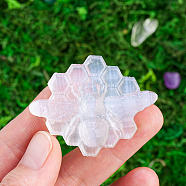 Natural Quartz Crystal Display Decorations, for Home Office Desk, Bees, 50x40mm(G-PW0004-41E)