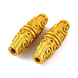 Brass Beads, Lead Free & Cadmium Free, Barrel, Golden, 28x10mm, Hole: 3mm(KK-G502-18E-G)