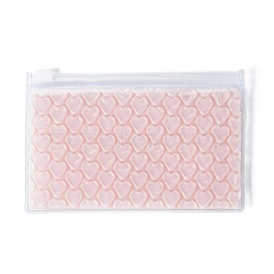 PVC Bubble Out Bags, Zip Lock Bags, for Jewelry Storage, Jewelry Organizer Portable, Rectangle, Pink, 15x10x0.7cm(ABAG-G011-01H)