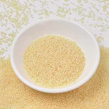 MIYUKI Delica Beads, Cylinder, Japanese Seed Beads, 11/0, (DB2371) Inside Dyed Ivory, 1.3x1.6mm, Hole: 0.8mm, about 2000pcs/10g