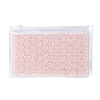 PVC Bubble Out Bags, Zip Lock Bags, for Jewelry Storage, Jewelry Organizer Portable, Rectangle, Pink, 15x10x0.7cm