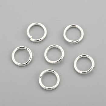 304 Stainless Steel Jump Rings, Open Jump Rings, Silver, 8x1.2mm, Inner Diameter: 6mm