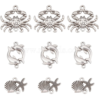 Thailand Sterling Silver Plated Flat Round Alloy Pendants