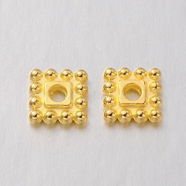 Golden Square Alloy Spacer Beads