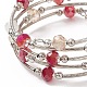 Glass Beads Five Loops Wrap Bracelets(BJEW-JB09056-02)-5