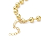 Rack Plating Brass Ball Chain Bracelets for Women(BJEW-G676-01C-G)-3