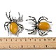 Dual-use Items Alloy Pave Jet Rhinestone Spider Brooch(JEWB-C026-07H-AS)-3