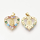 Brass Micro Pave Cubic Zirconia Pendants(ZIRC-T012-37G)-2