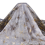 Halloween Spider & Spider Web Polyester Gauze Fabric, DIY Craft Supplies, Gold, 1270x0.1mm, 2m/pc(AJEW-WH0314-677A)