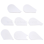 8Pcs 8 Styles Acrylic Clay Wedging Board, for Clay Crafts Arts Ceramics Pottery Tools, Flat Round, White, 75.5~84.5x49~54.5x2.5mm, 1pc/style(DIY-FG0008-21)