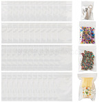 4 Sizes Transparent Plastic Resealable Packaging Bags, Top Seal, Self Seal Bag, Rectangle, White, 6~12x4~8cm, Unilateral Thickness: 2.1 Mil(0.055mm), 10pcs/size, 40pcs/set(OPP-TADJ0001-05A)