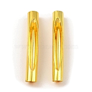 Brass Tube Beads, Hollow Curved Tube, Golden, 35x5.5mm, Hole: 5.5mm(KK-D040-02G)