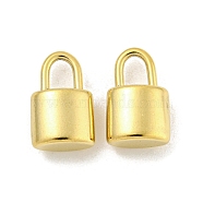 304 Stainless Steel Pendants, Padlock Charm, Real 14K Gold Plated, 12.5x8x5mm, Hole: 4x3mm(STAS-P356-17A-G)