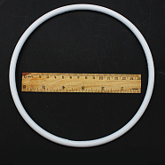 PP Plastic Hoops, Macrame Ring, for Crafts and Woven Net/Web with Feather Supplies, Round, White, 185x7mm(MAKN-PW0001-091J)