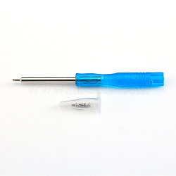 Iron Screwdriver, with Plastic Handle and Iron Screw, Blue, 8.3x0.75cm(TOOL-L018-01)