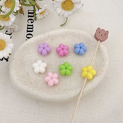 Opaque Acrylic Beads, Flower, Mixed Color, 17.4x17.9x9.9mm, Hole: 3mm, about 282pcs/500g(OACR-N163-52)