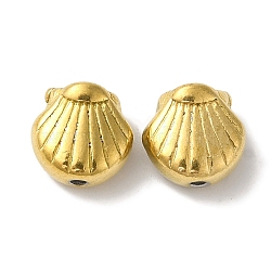 304 Stainless Steel Beads, Shell Shape, Golden, 7x7x4mm, Hole: 1mm(STAS-I305-157G)