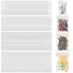 4 Sizes Transparent Plastic Resealable Packaging Bags, Top Seal, Self Seal Bag, Rectangle, White, 6~12x4~8cm, Unilateral Thickness: 2.1 Mil(0.055mm), 10pcs/size, 40pcs/set(OPP-TADJ0001-05A)