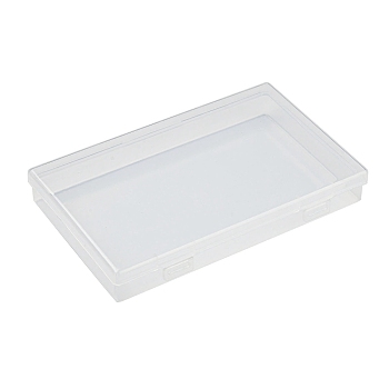 Polypropylene Plastic Bead Storage Containers, Rectangle, Clear, 17.5x10.5x2.6cm
