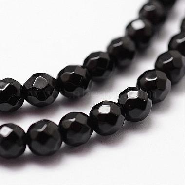 Natürliche schwarze Onyxperlenstränge(G-D840-22-4mm)-3