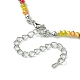 Faceted Rondelle Glass Beaded Necklace for Women(NJEW-M208-01I)-5