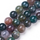 Natural Indian Agate Round Beads Strands(G-N0120-06-6mm)-1