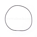 Waxed Polyester Cord Necklace Making, with 304 Stainless Steel Clasps, Saddle Brown, 18.11 inch(46cm), 2mm(MAK-I011-05-A-03)