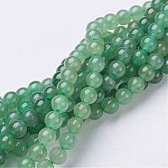 Natural Green Aventurine Beads Strands, Round, 6mm, Hole: 0.8mm, about 60~61pcs/strand, 15~16 inch(GSR6mmC024)