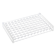 96-Hole 0.2ML Acrylic Laboratory Test Tube Rack, Clear, 160x117x20mm, Hole: 3.5mm, Inner Diameter: 6mm(AJEW-WH0010-73A)