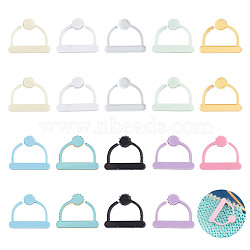 Acrylic Locking Stitch Markers, Hat, Mixed Color, 2.5cm, 20pcs/set(HJEW-NB00160)