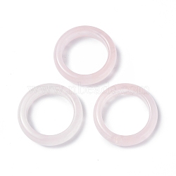 Natural Rose Quartz Plain Band Ring, Gemstone Jewelry for Women, US Size 9(18.9mm)(RJEW-P044-01B-03)